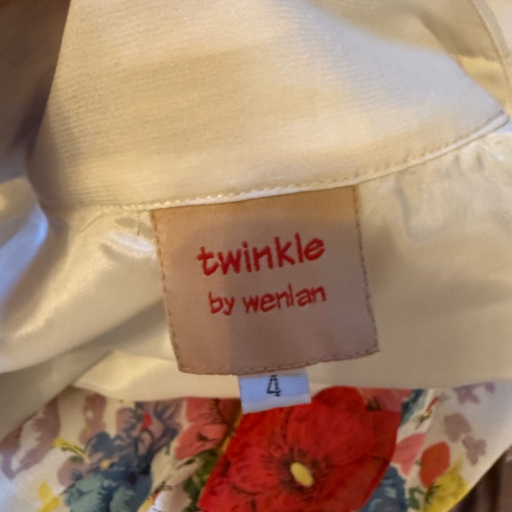 Twinkle by Wenlan for Anthropologie Silk Cotton Floral Skirt | Size 4 - Picture 4 of 6